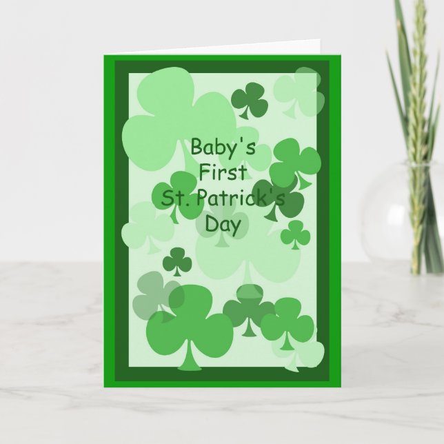 Première carte St. Patrick pour bébé (Devant)