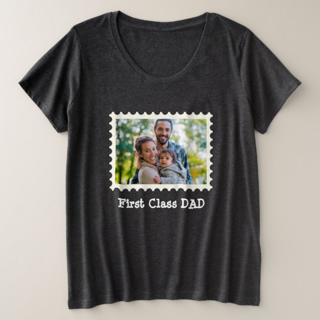 PREMIÈRE CLASSE DAD Best Papa photo horizontale pe (Design devant)