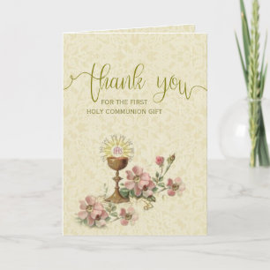 Première Communion catholique Merci floral