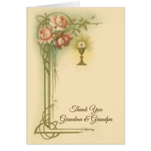 Première Communion catholique Rose Merci