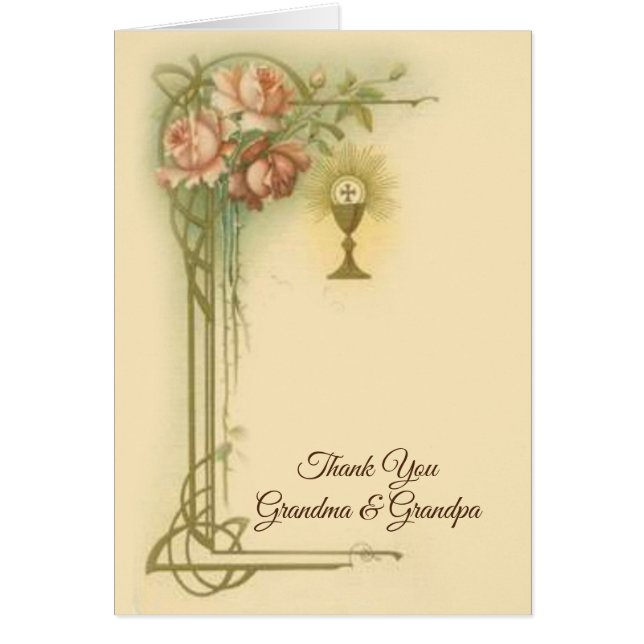 Première Communion catholique Rose Merci (Devant)