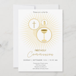 Première Communion Gold avec Chalice, Invitation