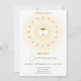 Première Communion Gold avec Invitation Chalice