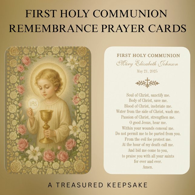 Première communion Jésus Roses Vintages (Créateur téléchargé)