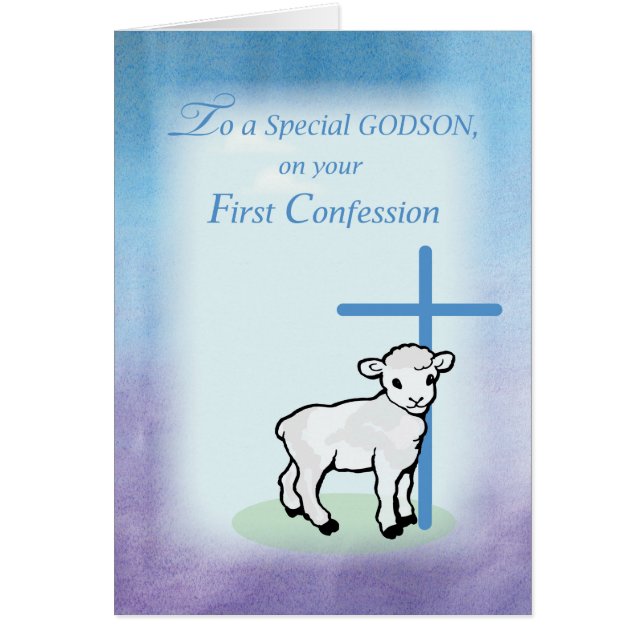 Première confession de Godson avec agneau et croix (Devant)
