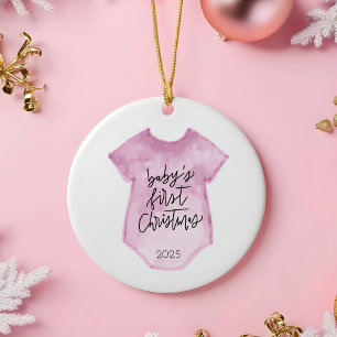 Première décoration de Noël du bébé aquarelle