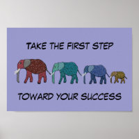 Première étape vers le succès Motivational Poster