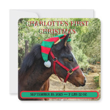 Première Faire-part de naissance de Noël du bébé