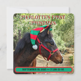 Première Faire-part de naissance de Noël du bébé