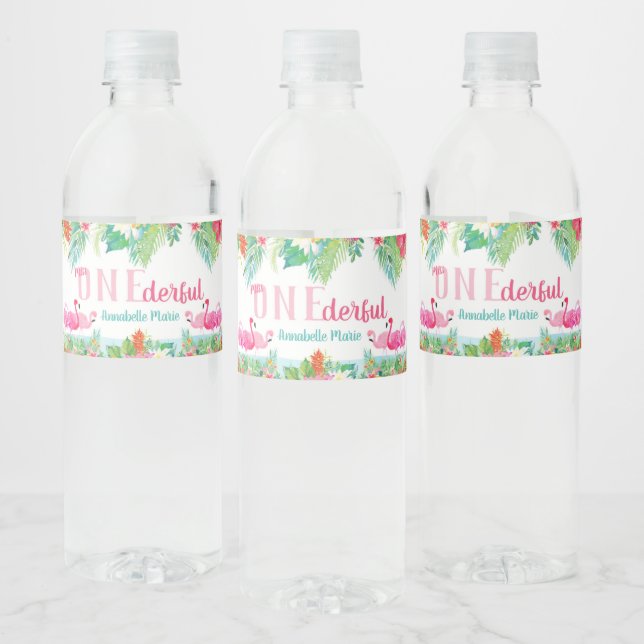Première fête d'anniversaire Étiquettes d'eau, Fla (Bouteilles)