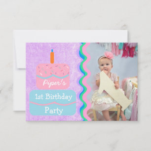 Première fête d'anniversaire pour les invitations 