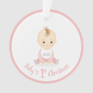 Première fille de Noël de bébé et son portable