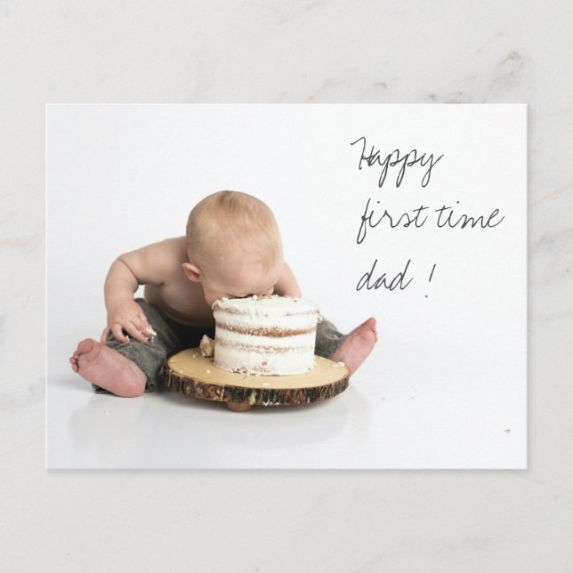 Première fois papa| Fête des pères| Carte photo (Devant)