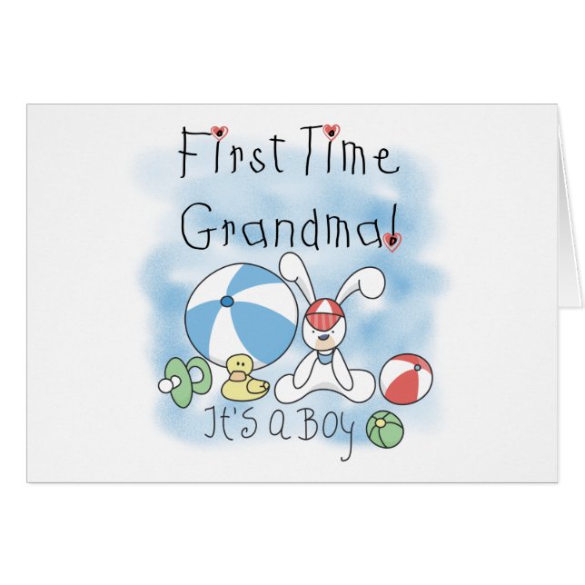 Première Grand-mère de garçon Tshirts et cadeaux (Devant horizontal)