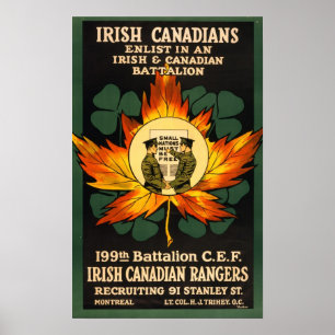 PREMIÈRE GUERRE MONDIALE POSTER CANADIEN DE RECRUT