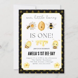 Première invitation d'anniversaire d'abeille