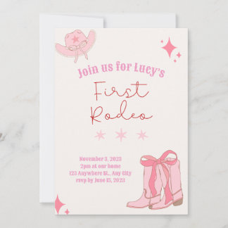 Première invitation d'anniversaire de rodéo