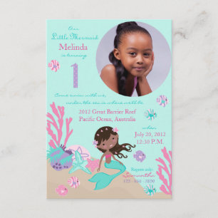 Première invitation d'anniversaire de sirène