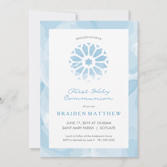 Première Invitation de la Communion, Garçons Invit (Devant)