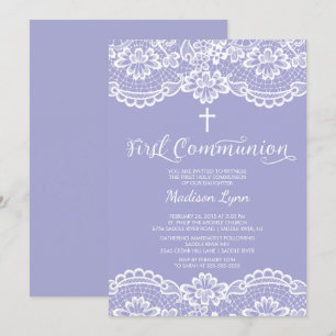 Première invitation de sainte communion de belle