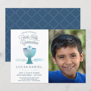 Première invitation de sainte communion - photo,