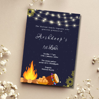 Première invitation Lohri carte d'invitation Lohri