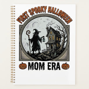 Première Maman Halloween Gravure Vintage Sorcière