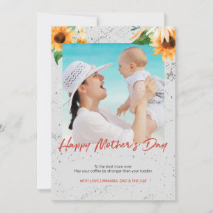 Première maman Joyeux Fête des Mères Carte photo f