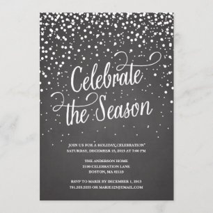 PREMIÈRE NEIGE INVITATION DE FÊTE DE VACANCES