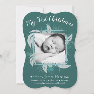 Première Noël Nouvelle Baby Faire-part Carte de va