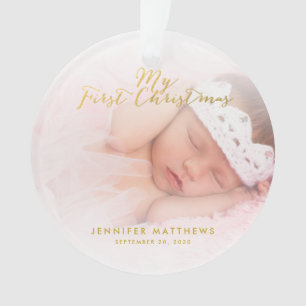 Première photo de Noël de bébé de manuscrit fait