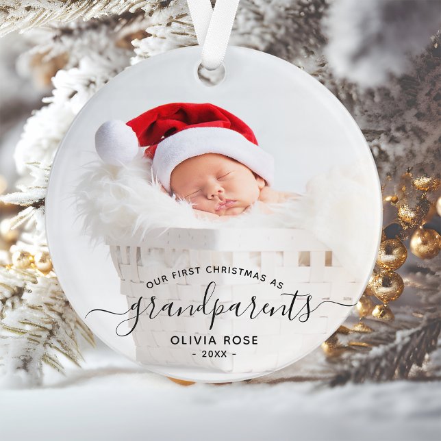 Première photo de Noël des grands-parents, écritur (Créateur téléchargé)