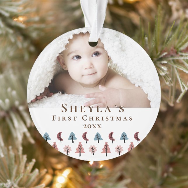 Première photo de Noël du bébé mou (Arbre)