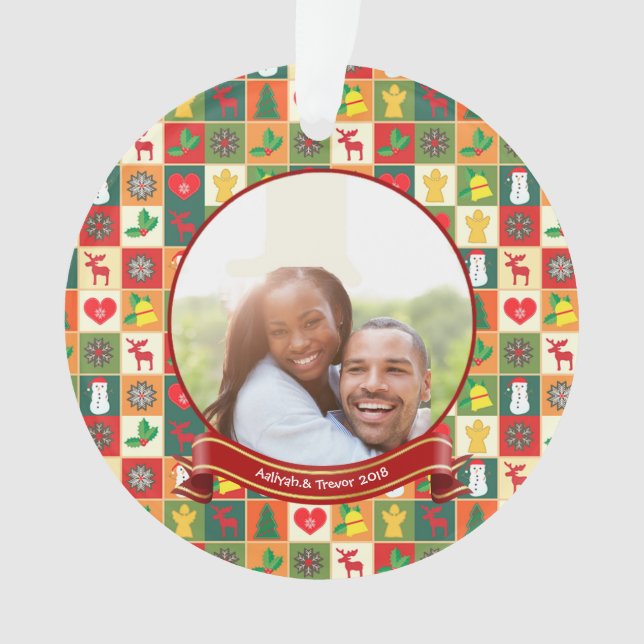 Première photo personnalisée en couple de Noël (devant)