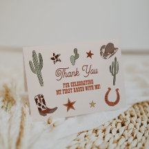 Première Rodeo Carte de remerciement pour 1er anni