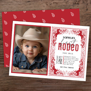 Première Rodéo Western Photo Invitation Anniversai