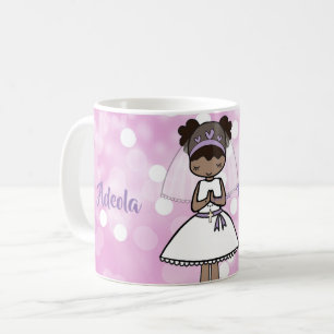 Première tasse adorable de nom de fille de sainte