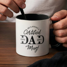 Première tasse de Papa certifié pour la fête des P