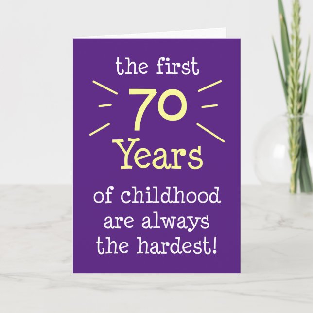 Premières 70 Années De Carte De Voeux Pour Enfance (Devant)
