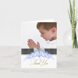 Premières cartes de Merci de communion de photo
