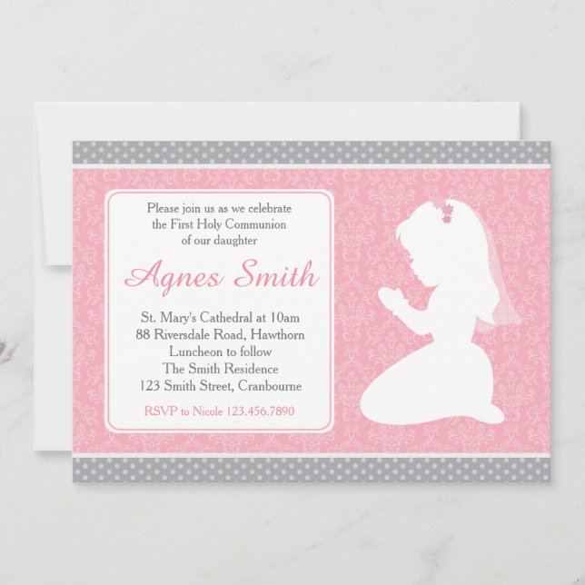 Premières invitation de communion/d'abord (Devant)