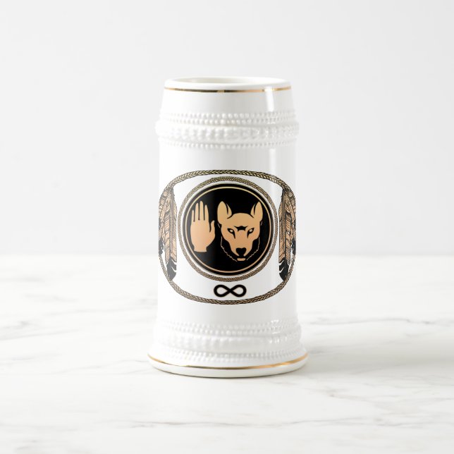 Premières nations Bière Mug Faune Art Stein Mug (Centre)