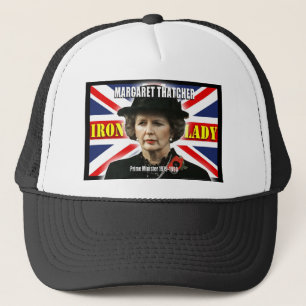 Premierminister Margaret Thatchers Truckerkappe