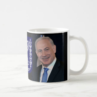 Premierminister Netanyahu u. Israels Emblem Kaffeetasse