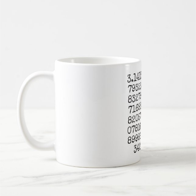 Premiers 100 chiffres de Pi Mug (Gauche)