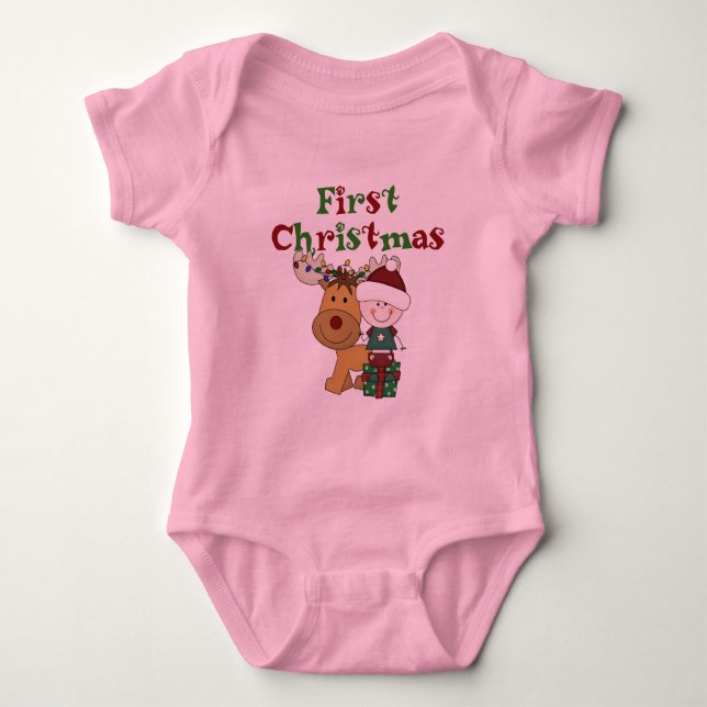 Premiers T-shirts et cadeaux de Noël de renne (Devant)