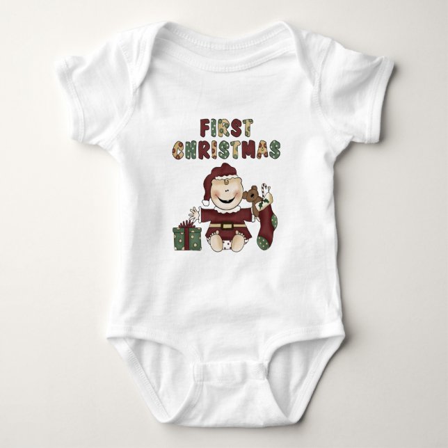 Premiers T-shirts et cadeaux pour garçons de Noël (Devant)