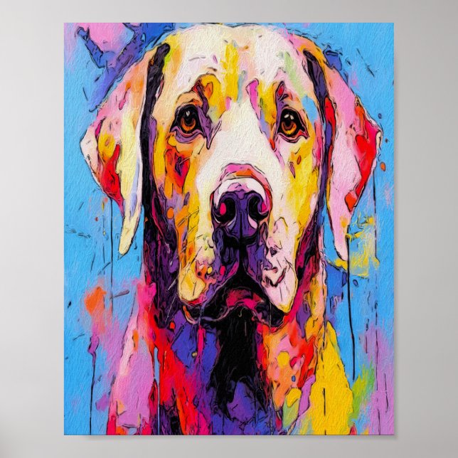 Premium-Abstrakter Labrador-Print (WÄHLEN SIE IHRE Poster (Vorne)
