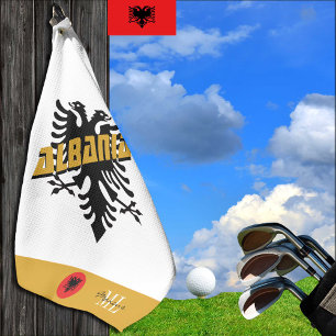 Premium Albanien Patriotic Golf & Albanienflagge Golfhandtuch
