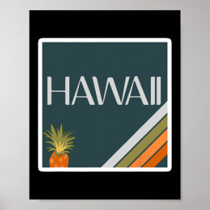 Premium-Aloha-Staat Vintage-Hawaii-Inseln Urlaub Poster